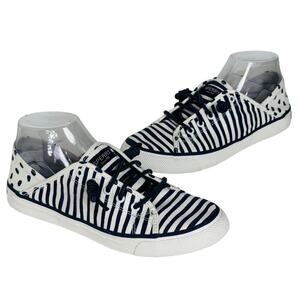 Sperry Top-Sider Women's Seacoast Isle Painted Stripe Sneaker Navy White Sz 7.5